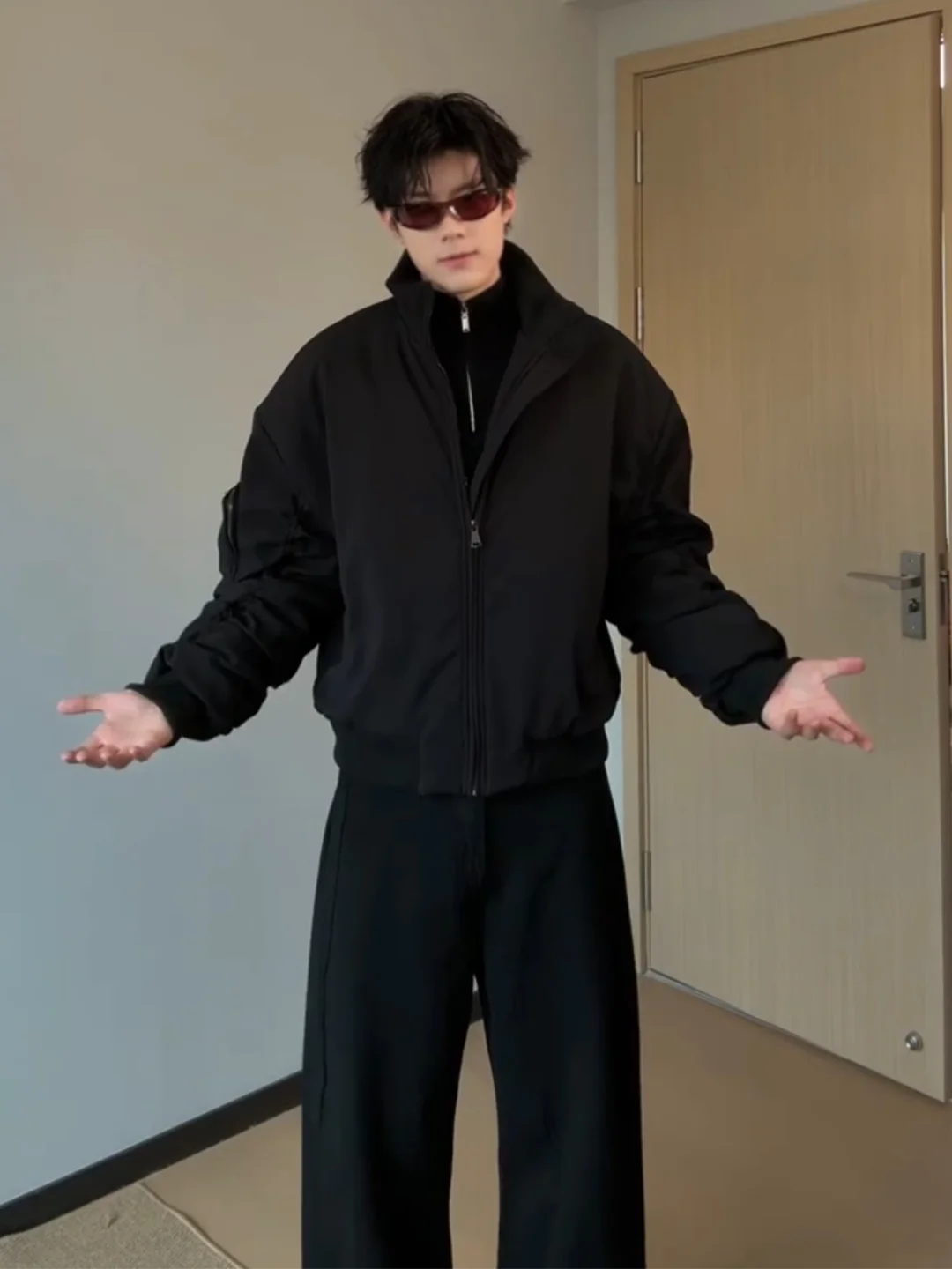 

American Style MA1 Cotton Flight Jacket Men's Winter Thickened Bomber Short Coat Stand Collar Warm Casual Outerwear