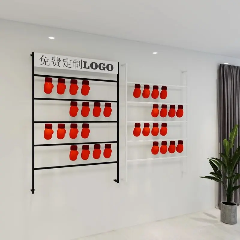 Glove storage rack, gym boxing gloves hanger, professional glove rack, glove rack, net boxing hall display rack.