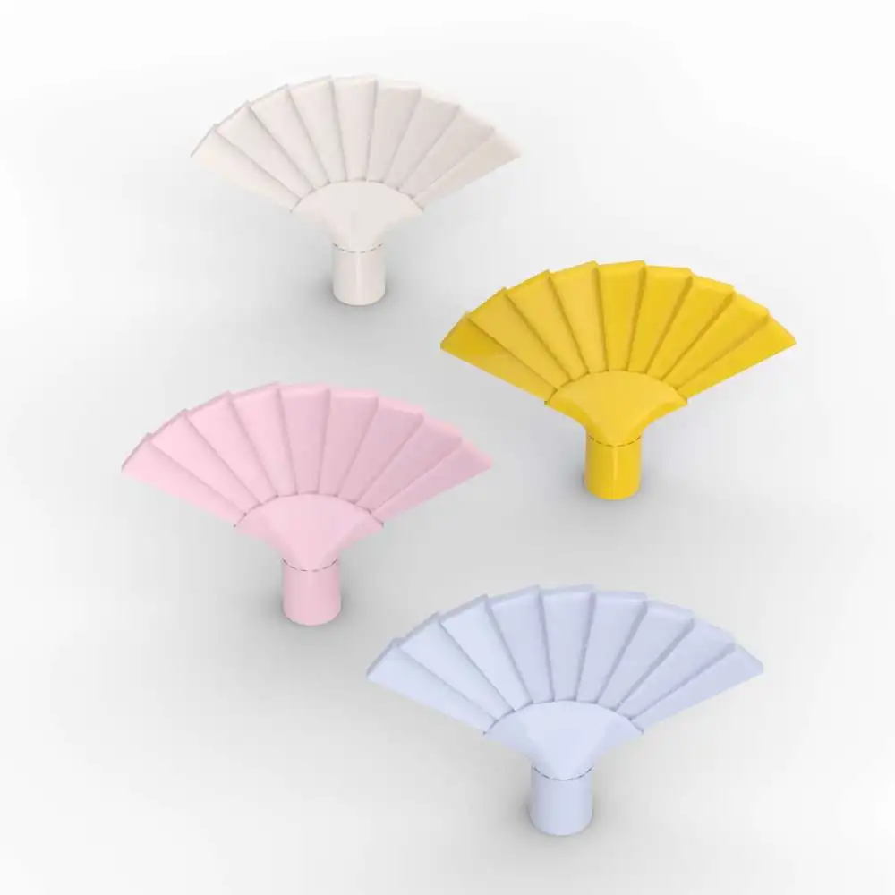 MOC 10PCS 93553 Utensil Hand Fan Classical Building Block Equipment Handheld Props Brick Toy Birthday Boys Girls Special Gifts