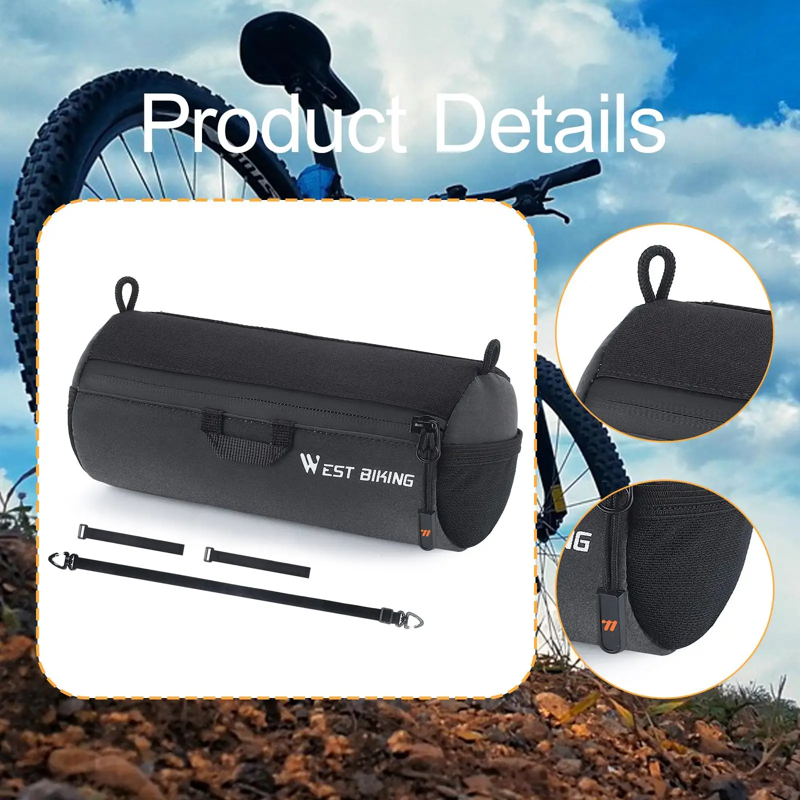 

Сумка на руль велосипеда, велосипедная сумка-органайзер для передней рамы велосипеда, для поездок на работу и занятий спортом на открытом воздухе