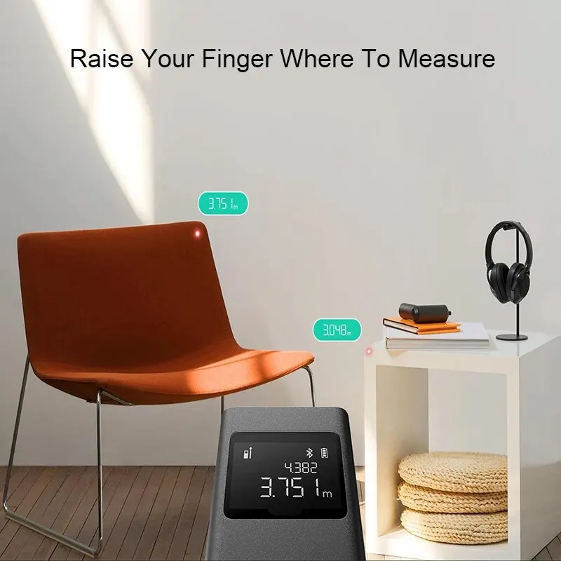 Xiaomi Mijia Smart Laser Rangefinder Real Time Distance Meter LCD Display Laser Range Finder Tape Measure Work With Mi Home APP