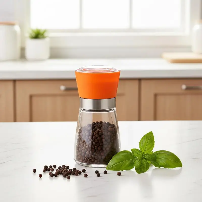 Pepper Salt Grinder Adjustable Ergonomic Stainless Steel Ceramic Core for Student Dormitory Cooking Use