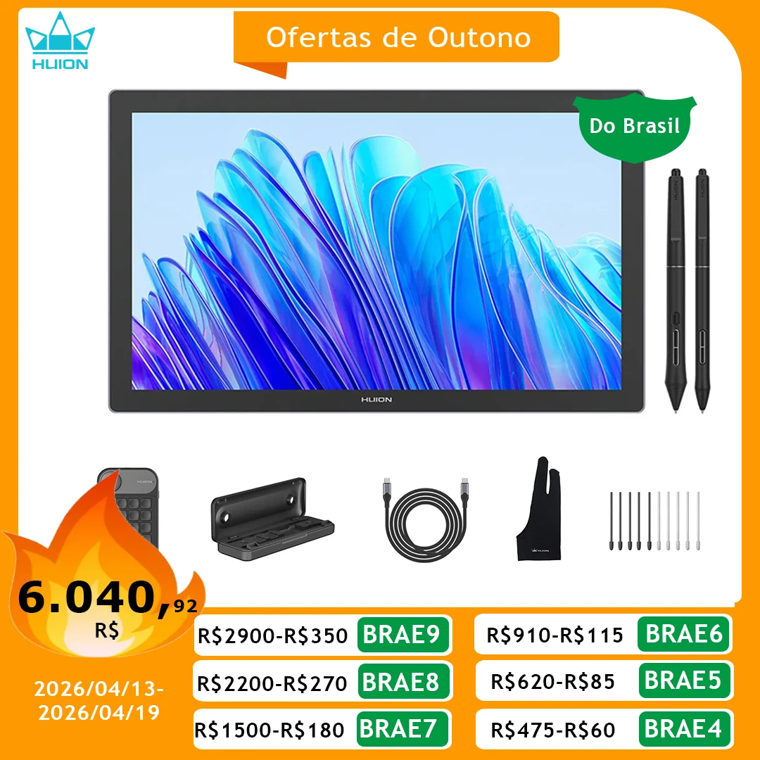 

Графический планшет Huion Kamvas Pro 19 4K, сенсорный экран с разрешением 4K, большой монитор 18,4 дюйма, дисплей 150% sRGB с ручками 16K уровнями