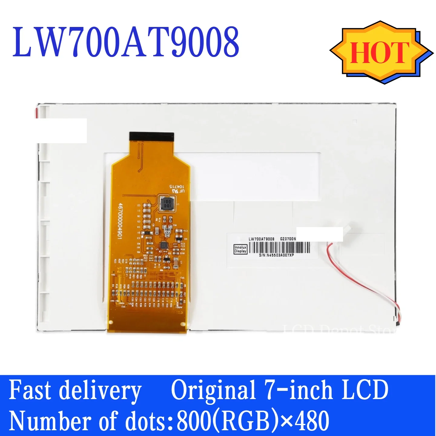 Brand new original 7-inch LW700AT9008 LCD display, 40 pins