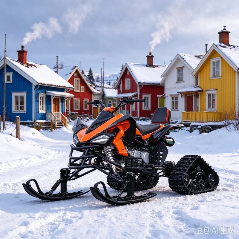 Electric Snowmobile Adult Winter Sports Snow Racing Sled Ski Board Off-Road Beach Vehicle Snow Park Amusement