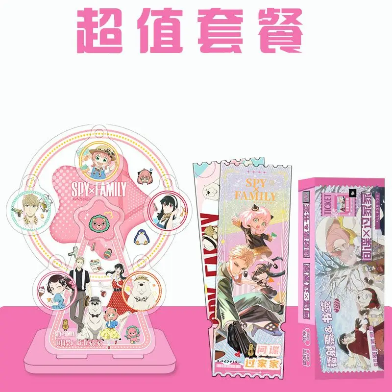 

SPY FAMILY Anya Forger Anime Cartoon Cute Acrylic Stand Desktop Decoration Kawaii 2D Sand Ticket Stub Holographic Bookmark Gift