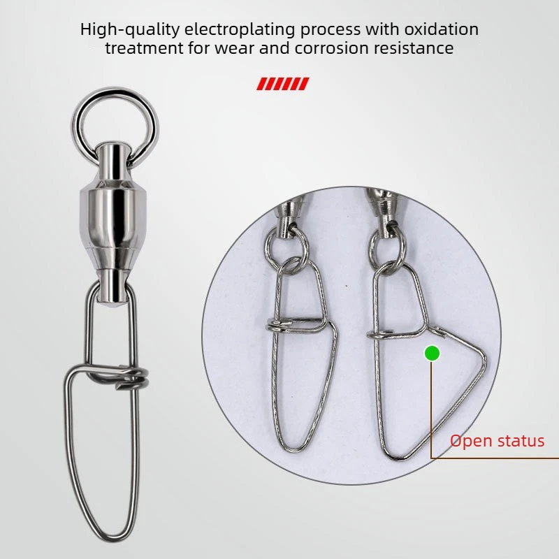 Eslabones giratorios acero inoxidable con rodamiento para pesca - imagen 5