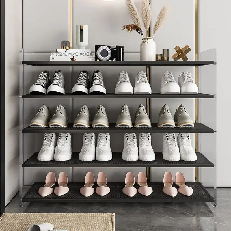 

Acrylic Transparent Shoe Rack Household Multi-layer Shoe Rack Entrance Shoe Racks Metal Simple Shoes Cabinets Home Furniture