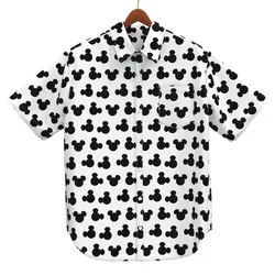 Disney-camisas hawaianas de Mickey para hombre y mujer, camisas informales de manga corta a la moda, Tops Vintage