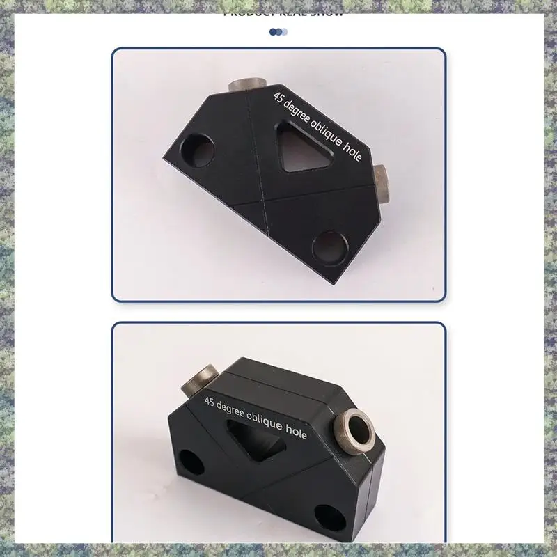 WON Localizzatore di punzoni obliqui da 45 gradi Localizzatore di foratura per la lavorazione del legno Assistente di punzonatura Posizionamento Strumenti per la lavorazione del legno 8.0Mm Dur