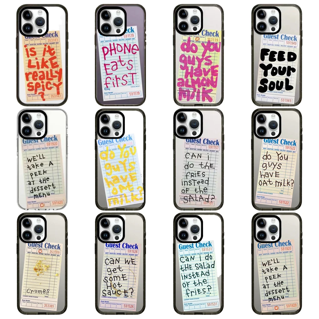 

Restaurant Note 2.0 Acrylic Black Border Protective IPhone Case Cover for 16 15 14 13 12 Pro Max Case