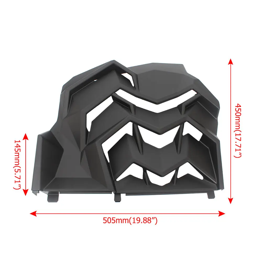 1Set Rear Intercooler Duct Cover Intercooler Duct Cover Kit Compatible With Can-Am Maverick X3 2017-2023 Abs Plastic Matte Black