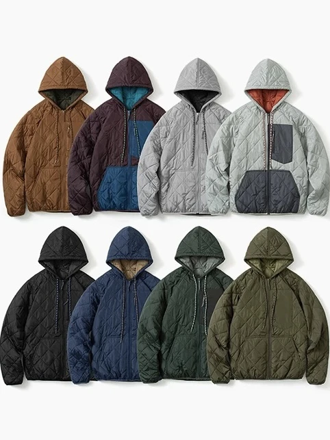 

Осенне-зимняя новинка: легкая, ветрозащитная, водонепроницаемая, теплая толстовка с капюшоном в стиле ретро с ромбовидным узором, повседневная, в стиле пилот, из хлопка.