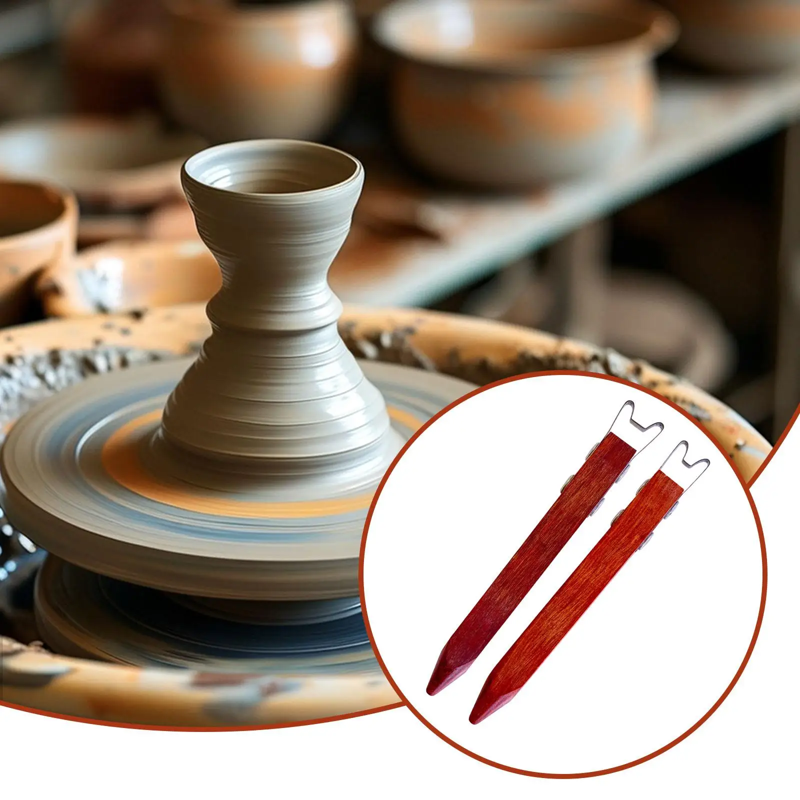 

2 шт., инструменты для обрезки керамики, формирование дна, дерево и нержавеющая сталь, прочная глина, инструменты для лепки для поделок своими руками, изготовление моделей