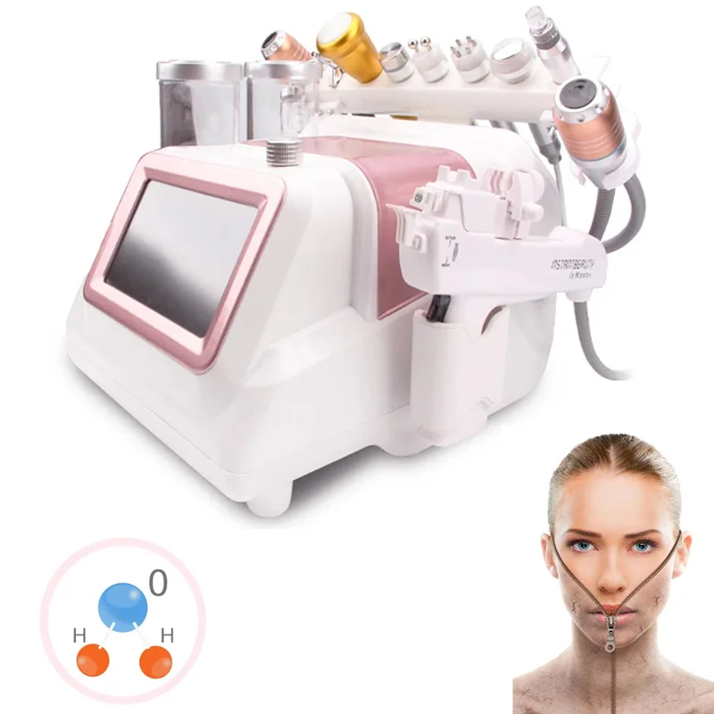 

8 в 1, воднеродно-кислородный пузырьковый инструмент, чистая гидроксидная дермабразия, машина с гравировкой, водный свет, устройство для ухода за кожей, салон