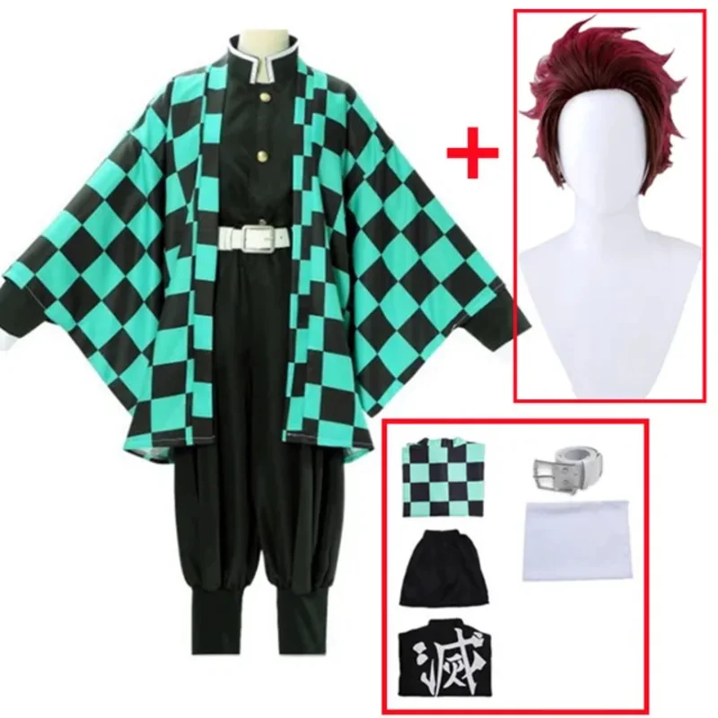 

Токио Аниме Косплей Танджиро Камадо Аниме Убийца Демонов Убийца Демонов: Кимэцу но Яиба Кона С Цуме Кимоно Униформа Убийца Демонов Одежда на Хэллоуин