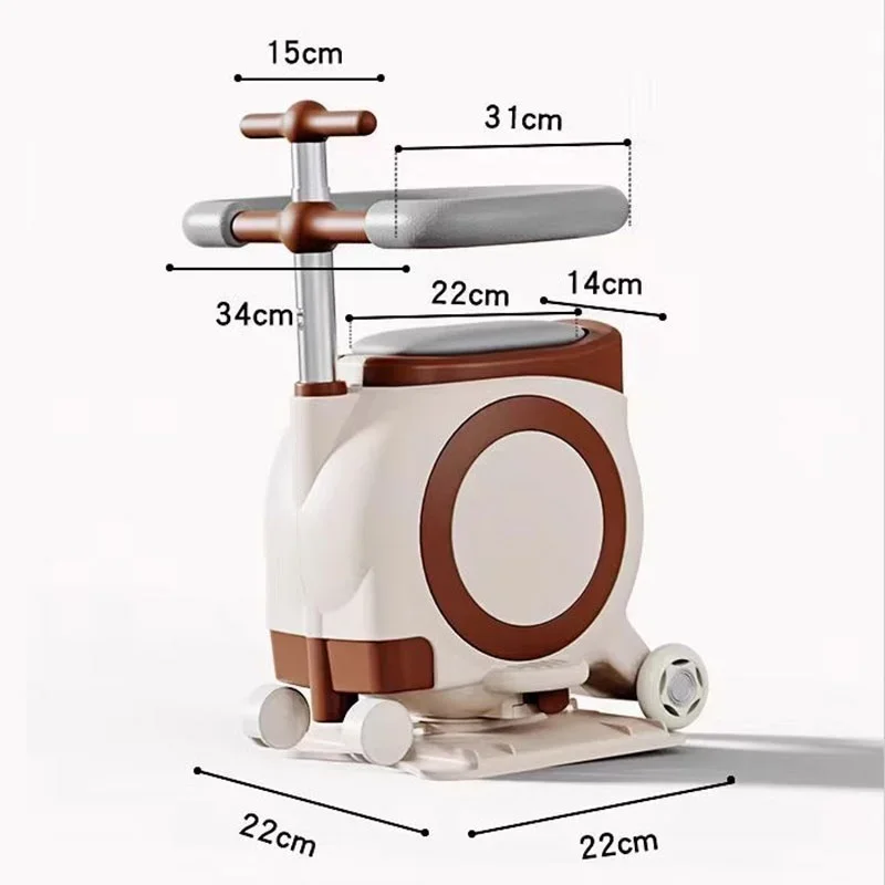 Baby-Sicherheits sitz mit Leitplanke 13-Zoll-Batterie Auto kann auf Kinder roller sitzen Multifunktion kann mit Zugstange eingestellt werden