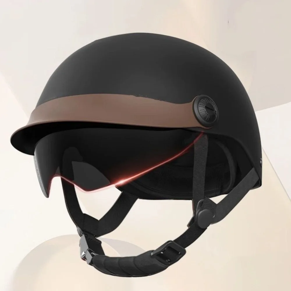 Vintage Ultra Light Electric Bicycle Helmet Fall Prevention Breathable Cycling Helmet Sunscreen Motorcycle Half Helmet Riding view 4