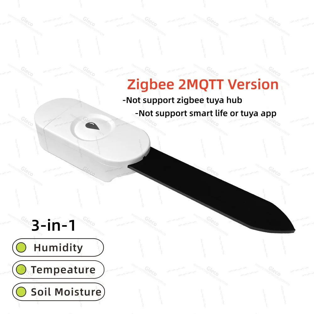 3-in-1/4-in-1 Zigbee Bodenfeuchtigkeitssensor, Luftfeuchtigkeitsmesser, Temperaturtester, Lichtdetektor, funktioniert mit Tuya Smart Life 2MQTT HA
