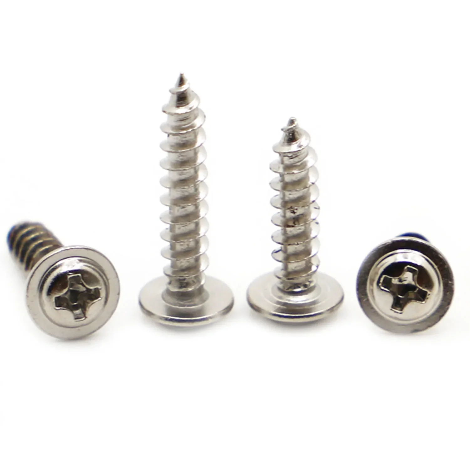 

Nickel Plated Steel Self-tapping Screws M1.2 M1.4 M1.7 M2 M2.3 M2.6 M3 M3.5 M4 Cross Round Head PWA Pan Head with Pad Screw