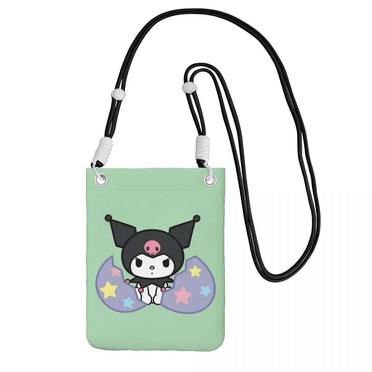 

Custom Fashion Kuromi Mobile Phone Bag Women Men Little Devil Shoulder Crossbody Bag City Walk Adjustable Length