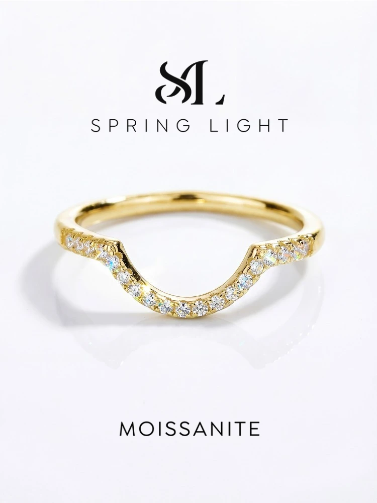 Real Moissanite Diamond Ring for Women Wedding Engagement  Original Luxury Fashion High Quality Jewelry