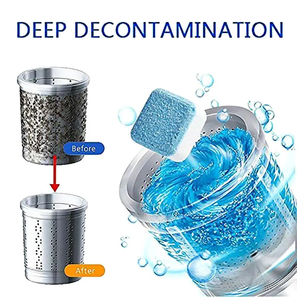 5/10/20Pcs Washing Machine Cleaner Effervescent Tablets Deep Cleaning Washer Machine Remove Dirt Detergent