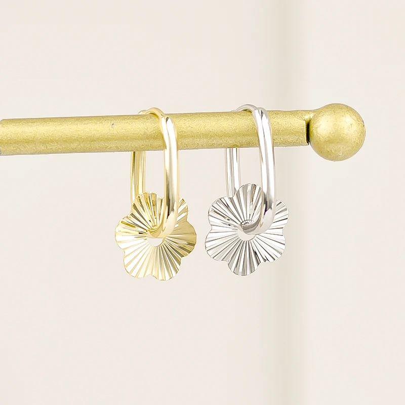 925 Sterling Silver Needle Vintage Circular Big Earrings Women's Simple Bohemia Heart Sun Flower Pendant Earrings Fine Jewelry