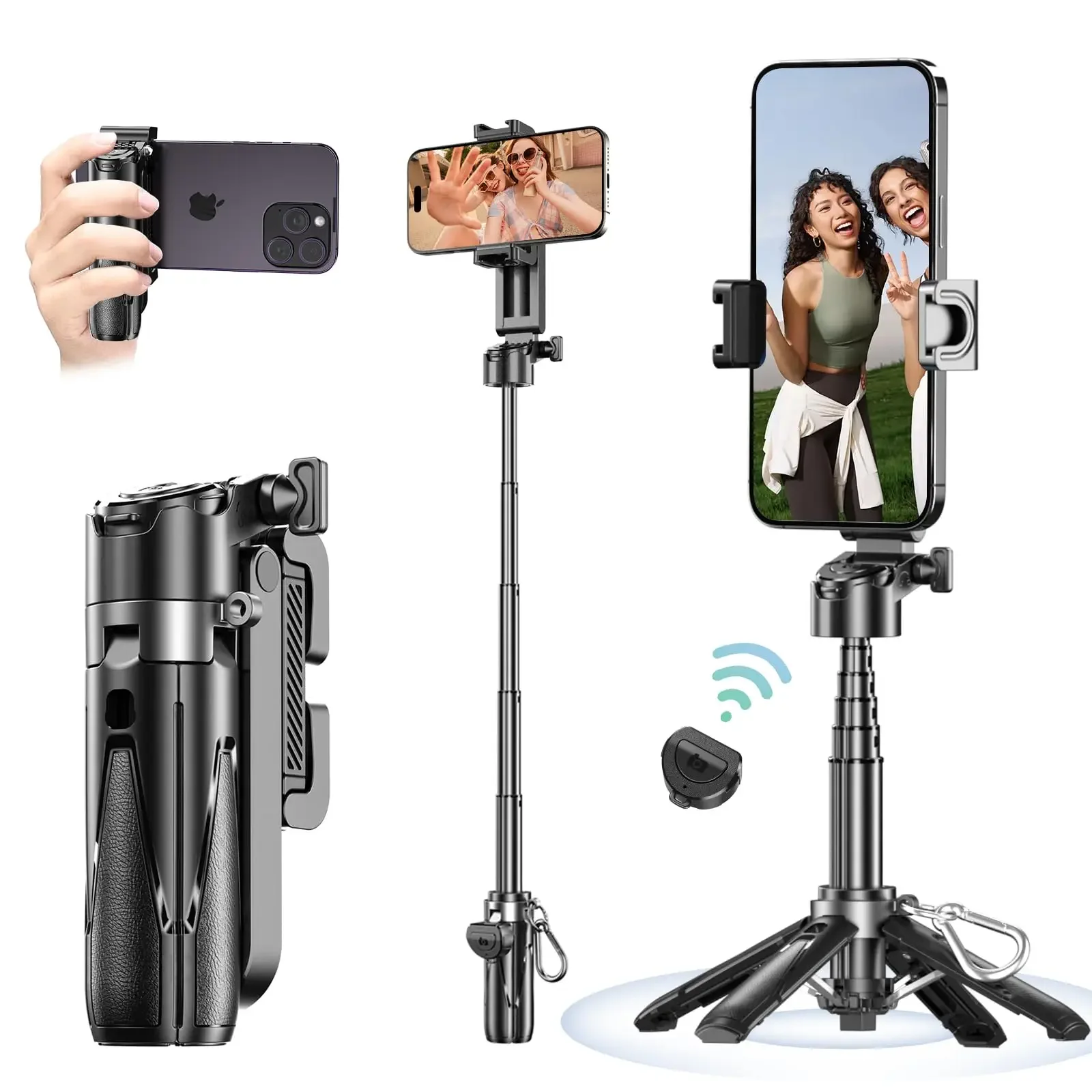 

Портативная палка для селфи, многофункциональная ручка для смартфона, супер мини-подставка для смартфона, совместимая с iPhone и Android