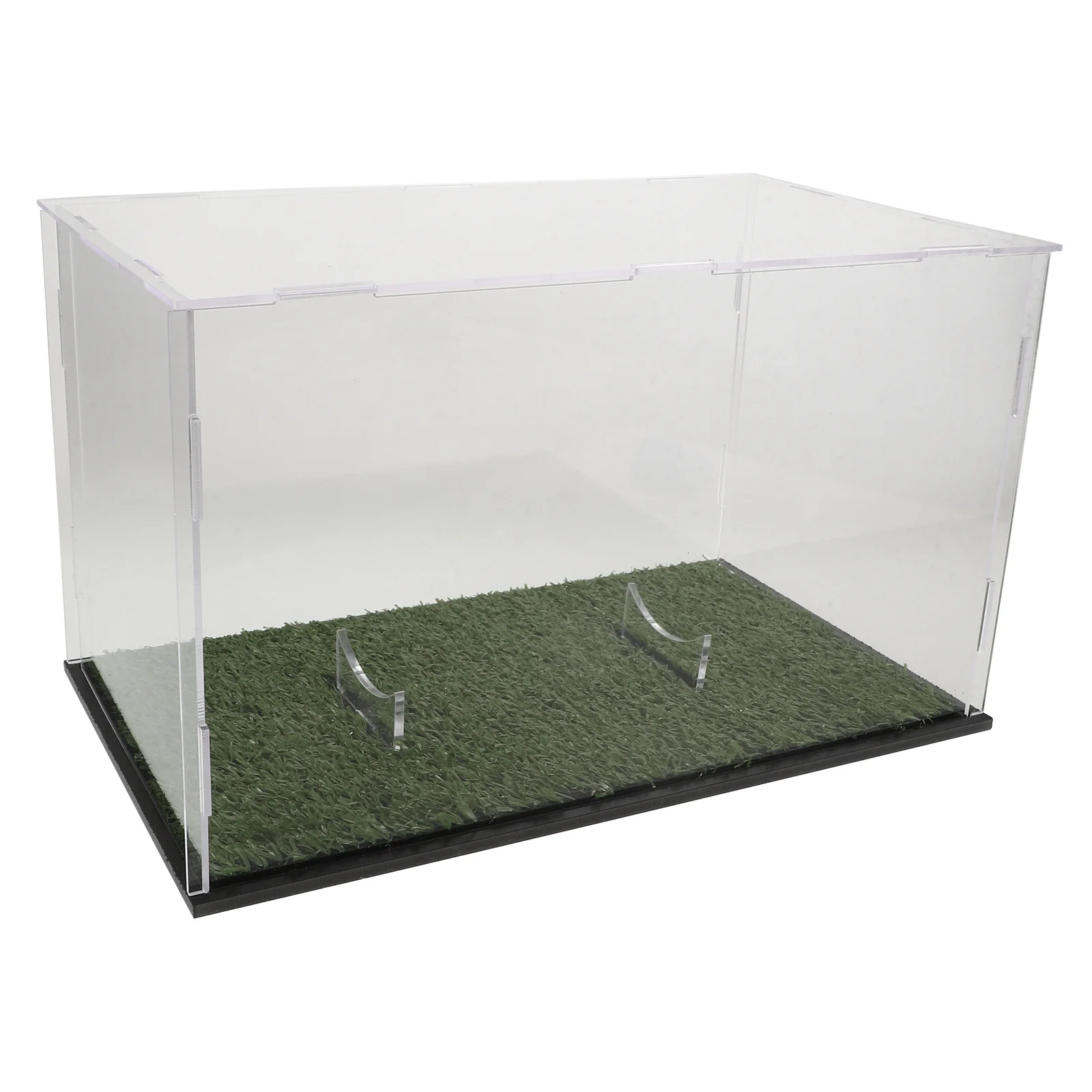 

Rugby Ball Display Case Transparent Acrylic Holder Small Space-Saving Indoor Desktop Showcase Stable Display Box Collection