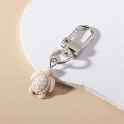 sansango 1pc Stone Cute Turtle Keychain Key Ring For Women Men Funny Simulation Animal Bag Car Keychain Jewelry Accessories