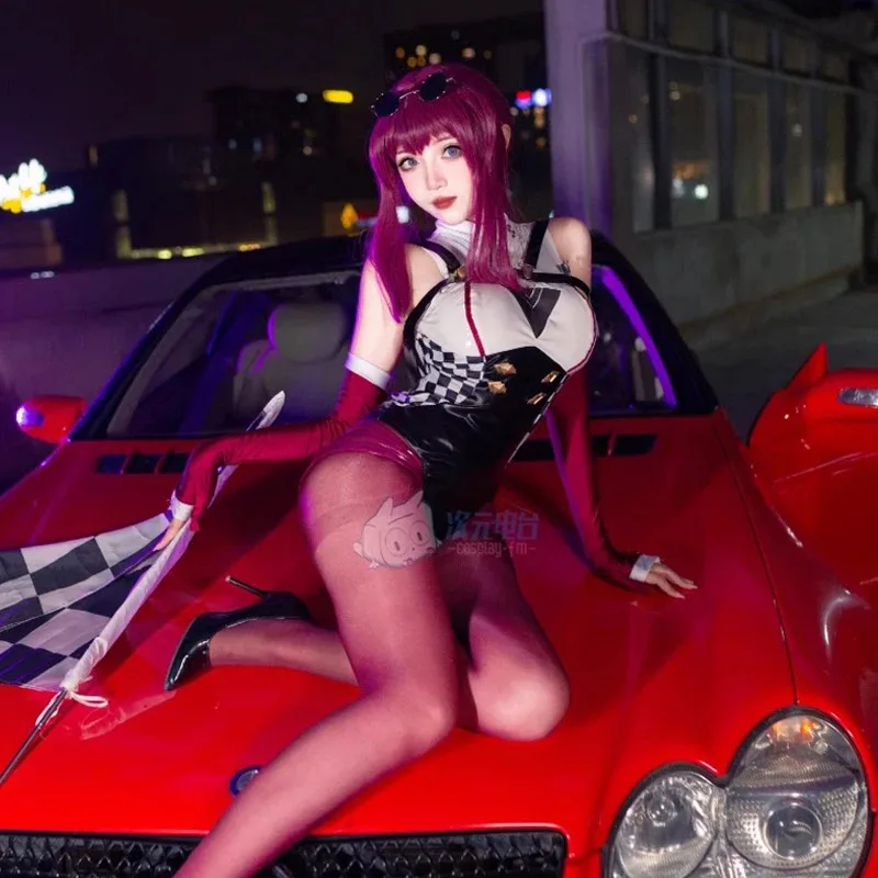 2025 New Kafka Racing Car Model Uniforms Game Honkai Star Rail Cosplay Costumes Women Sexy Bodysuit Gloves Glasses Suit Hallowee