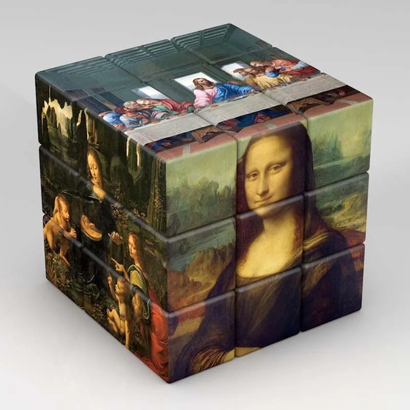 3x3x3 Magic Puzzle Cube Van Gogh Monet Da Vinci Picasso Pattern Cube Children\'s Gifts Educational Toys