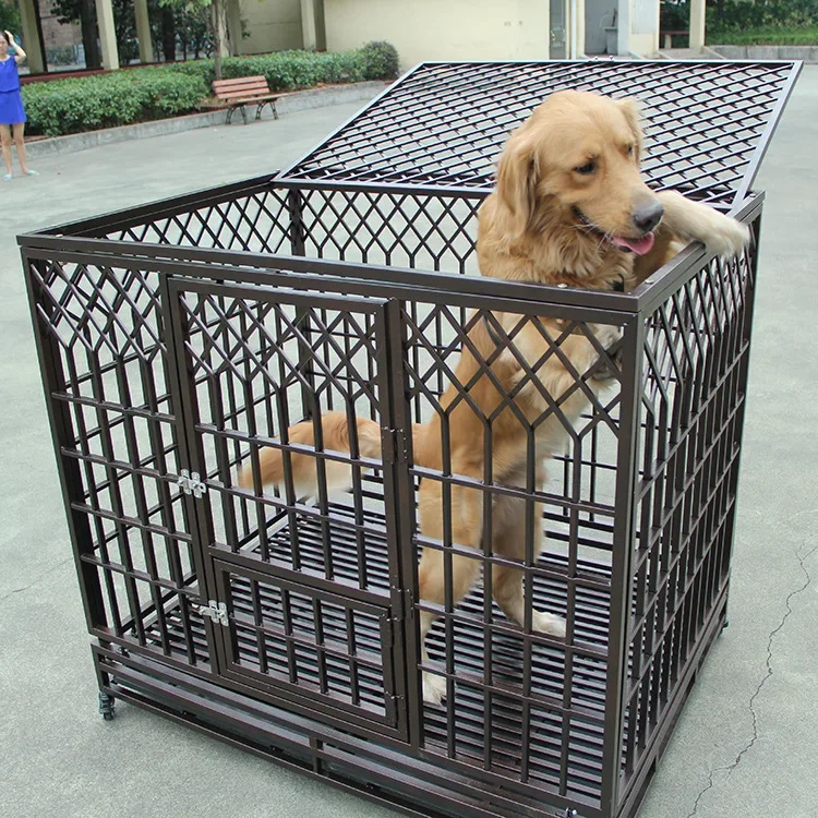 Medium and Large Dog Cage Golden Retriever Alaska Samoyed Non-Rusty Galvanized Steel Pipe Indoor Foldable Pet Cage