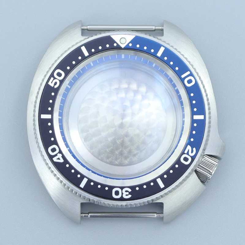 

44mm Watch Case Sapphire Glass 10ATM For Mod Tuna Mouth NH35 NH36 NH38 4R36 Movement 28.5mmDial Unidirectional Bezel Solid cover