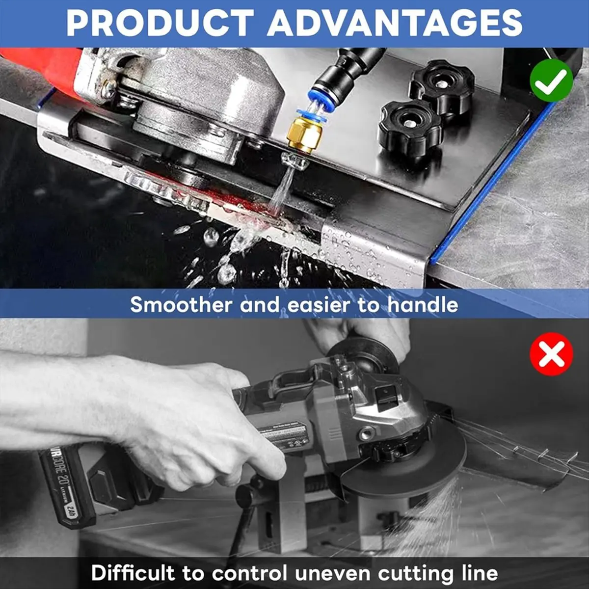 HGHO Angle Grinder Stand for Tile 45°Chamfer Cutting, 45 Degree Tile Chamfering Tool for Tile, 100-Type Angle Grinder Holder