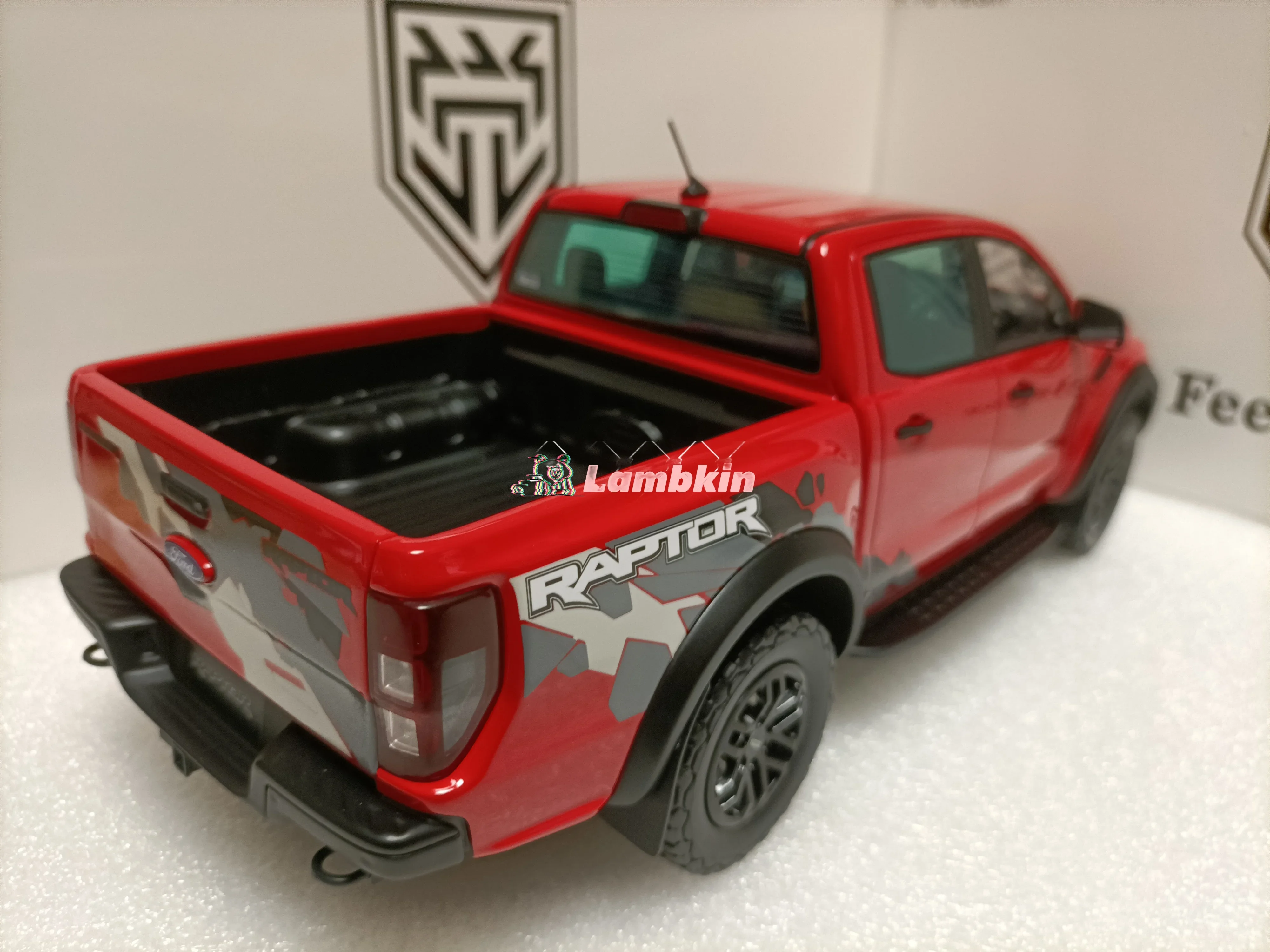 Feelslike 1/18 Ranger Raptor v8 2020 Pickup Truck Model red Collectible Gift Ornaments Miniatures