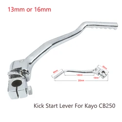 13mm 16mm Kick Start Lever For Kayo Zongshen CB250 Bosuer BSE Xmotos Apollo ORION SSR SDG Pitsterpro CB 250cc Engine Dirt Bike