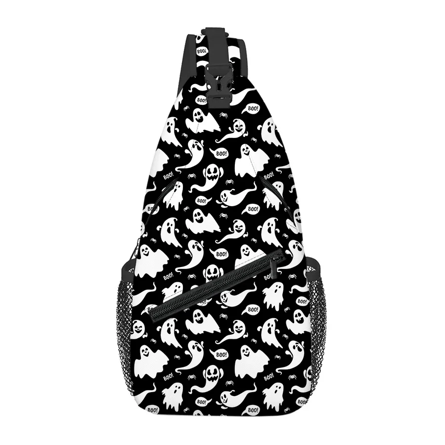 

Cute Ghost Big Chest Bag Men's and women's Best Gifts 3D Cartoon Large Capacity Outdoor Sports Leisure Fashion Backpack