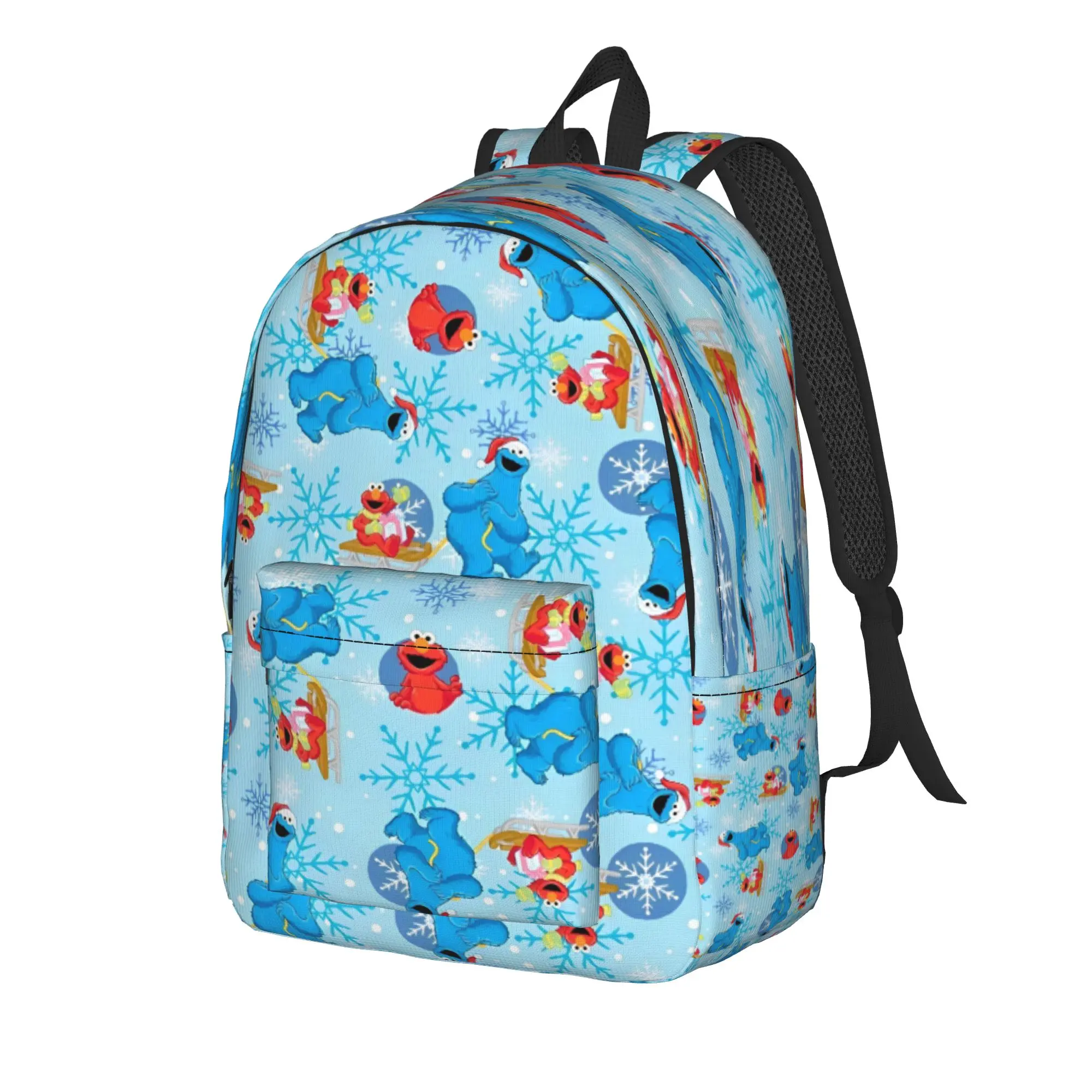 Sesames Streets Backpack  Workout Backpacks Boy Girl Cool High School Bags Designer Big Rucksack