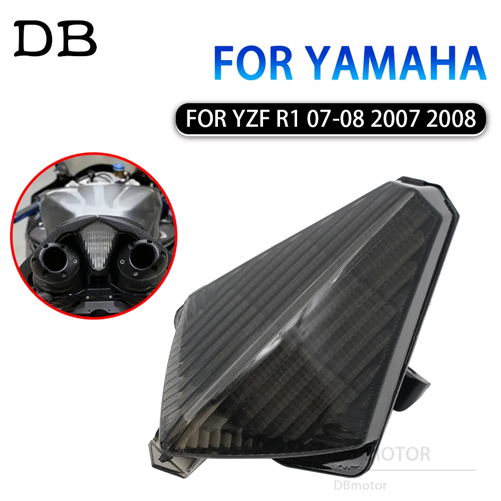 

Motorcycle Accessories Rear Tail Lamp Integrated Brake LED Turn Signal Lights For Yamaha YZF R1 YZFR1 2007 2008 Motorcycle Light