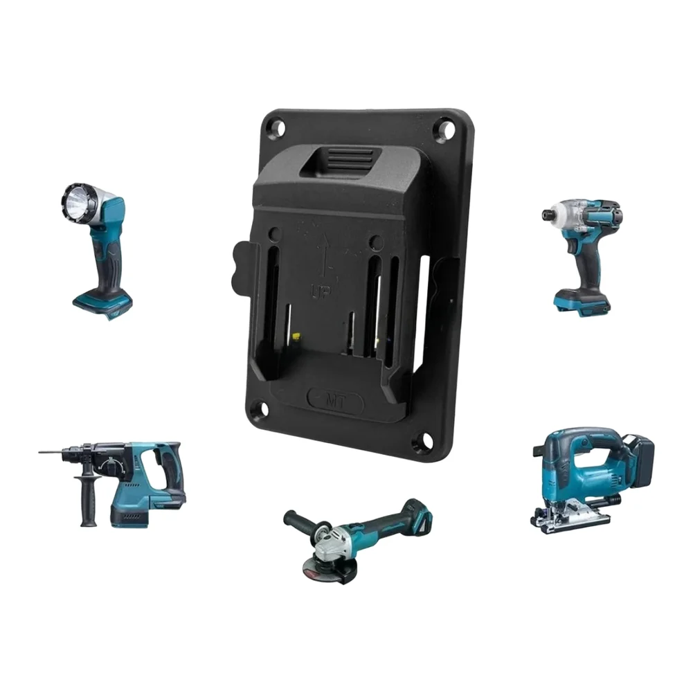 Wall Mount Power Tool Stand for Lithium Battery Fans and Wrenches Compatible with Most Cordless Power Tools Storage Rack