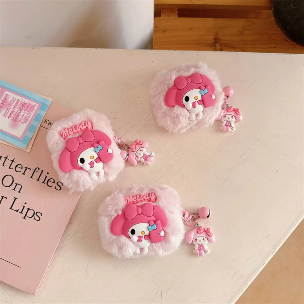 جراب سماعة أذن لسماعات AirPods Pro ، كرتون لطيف ، دور أنيمي ، لحن ، حافظات سماعات أذن لسماعات Air Pods 1 ، 2 ، 3 ، غطاء واقي ناعم من القطيفة