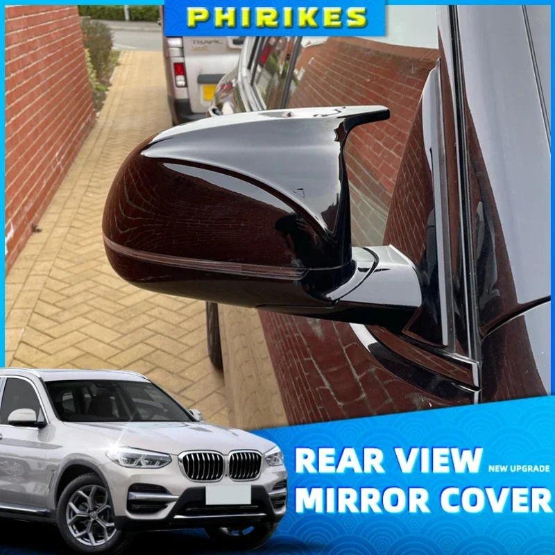 

Carbon Fiber Pattern Black Rearview mirror cover for BMW X3 G01 X4 G02 X5 G05 X7 G07 X6 G06 2018-2023 Side wing overlay