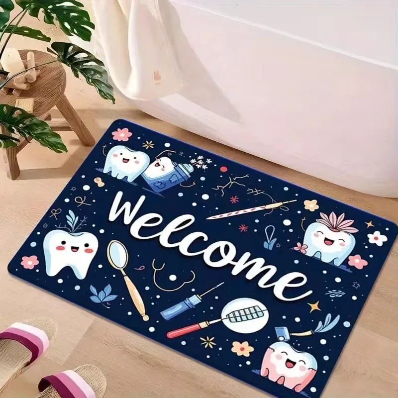 Dental Clinic Floor Mat Anti-Slip Entrance Carpet Commercial Non-Slip Rug Modern Water Absorbent Easy Clean Door Mat