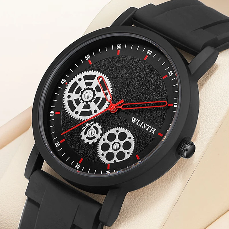 

UTHAI CQ231 New Gear Hollow Pointer Youth Student Watch Casual Fashion Simple Silicone Strap Waterproof Boys and Girls Watch