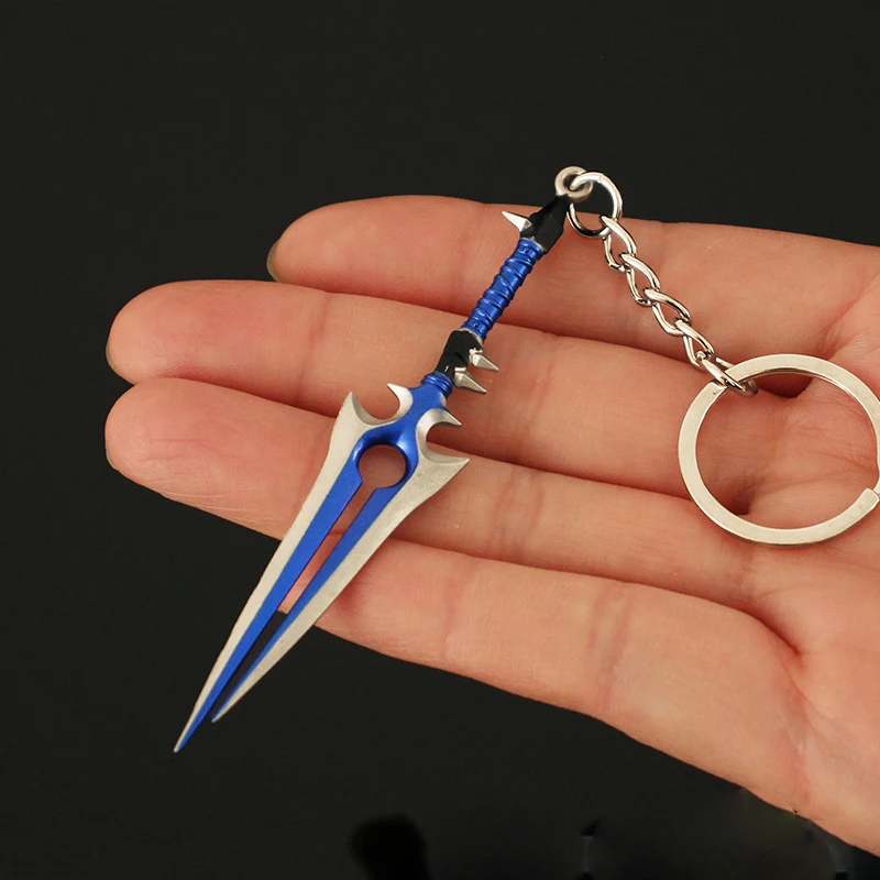 Wow Frostmourne Sleutelhanger Mini Metal Sheepshead Zwaard Anime Thunderfury Lich King Wapen King Llan Sleutelhangers Fan Collecties Geschenken