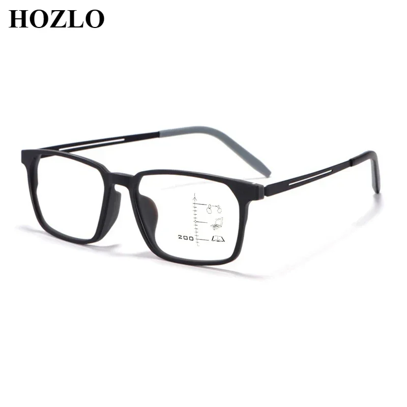 New Men Ultralight Pure Titanium+TR Anti Blue Light Progressive Myopia Glasses Male Retro Look Near Far Nearsighted Spectacles