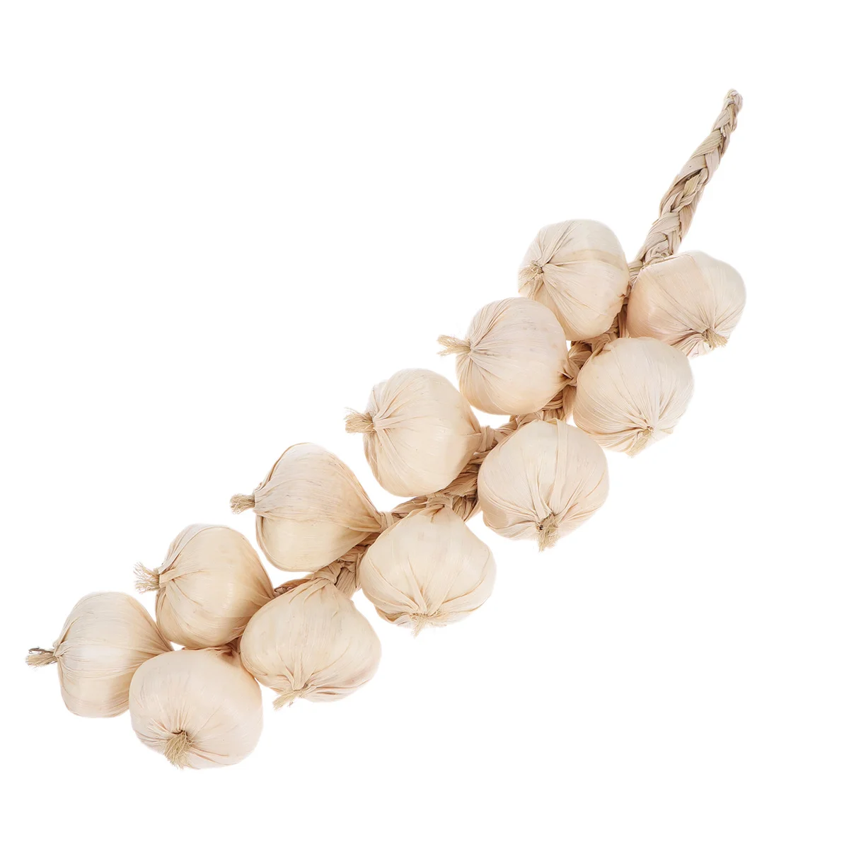 

2pcs 20 Inch Artificial Garlic Strings Beige Lightweight Foam Realistic Fake Vegetables For Party Stage Movie Decor Props