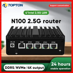 4x 2.5G i226 LAN 12th Gen Intel N100 Fanless Mini PC N6000 N5105 Soft Router Firewall NVMe Industrial HDMI2.0 pfSense PVE ESXi